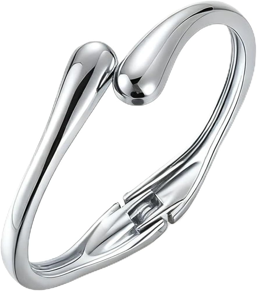 Gold Bangle Bracelets for Women Teens Trendy Chunky Adjustable Twist Cuff Bracelet Jewelry Gifts | Amazon (US)