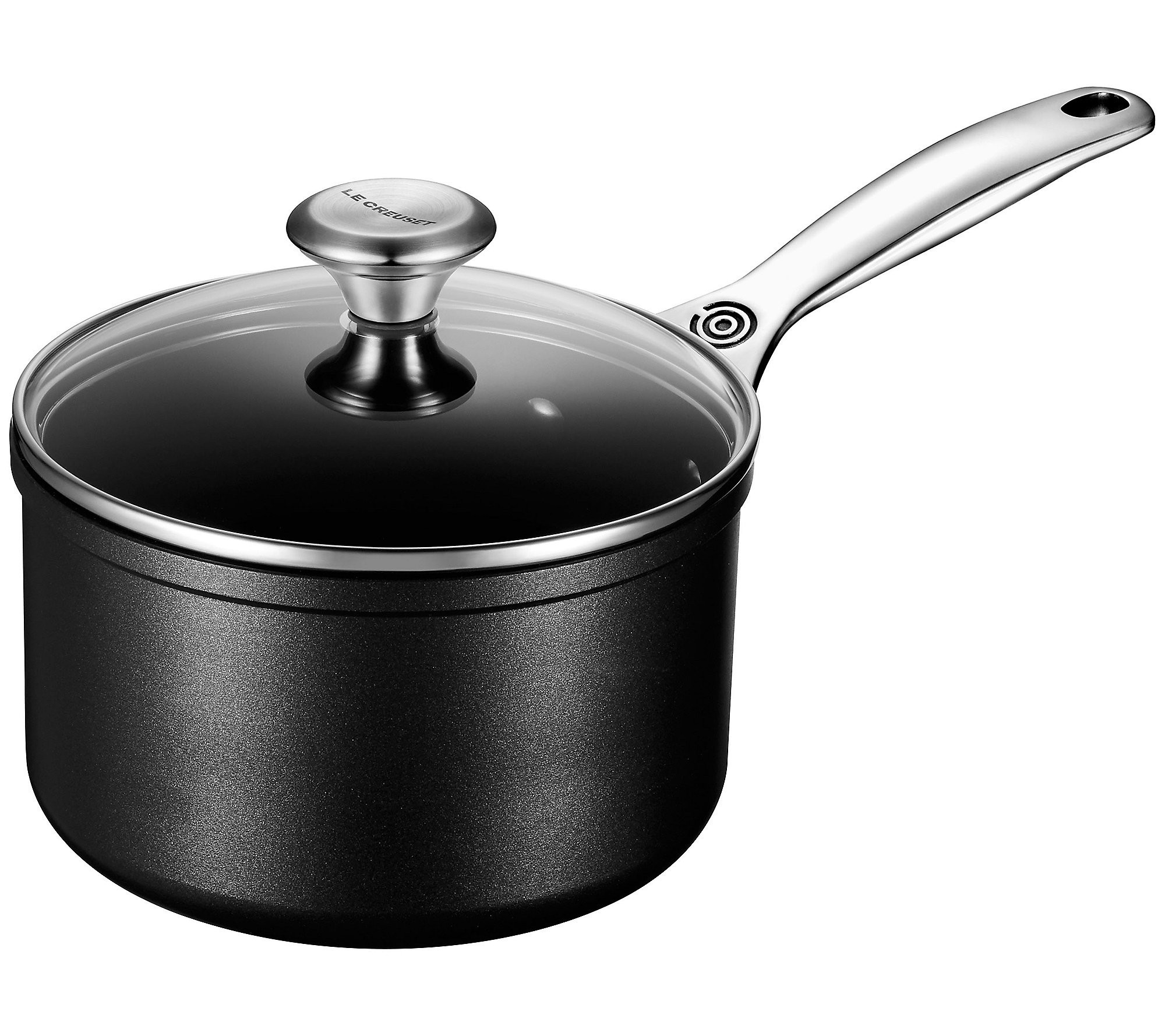 Le Creuset Nonstick PRO 2-qt Saucepan with Glas s Lid | QVC