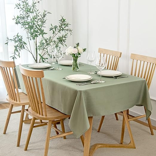 maxmill Rectangle Slubby Textured Tablecloth Waterproof Spillproof Wrinkle Free Table Cloth, Kitc... | Amazon (US)