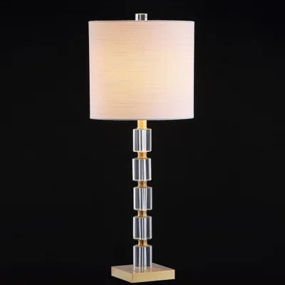 Crystal And Brass Gold Led Table Lamps Set - Glam Bedside Desk Lights For Bedroom Living Room Office | Wayfair North America