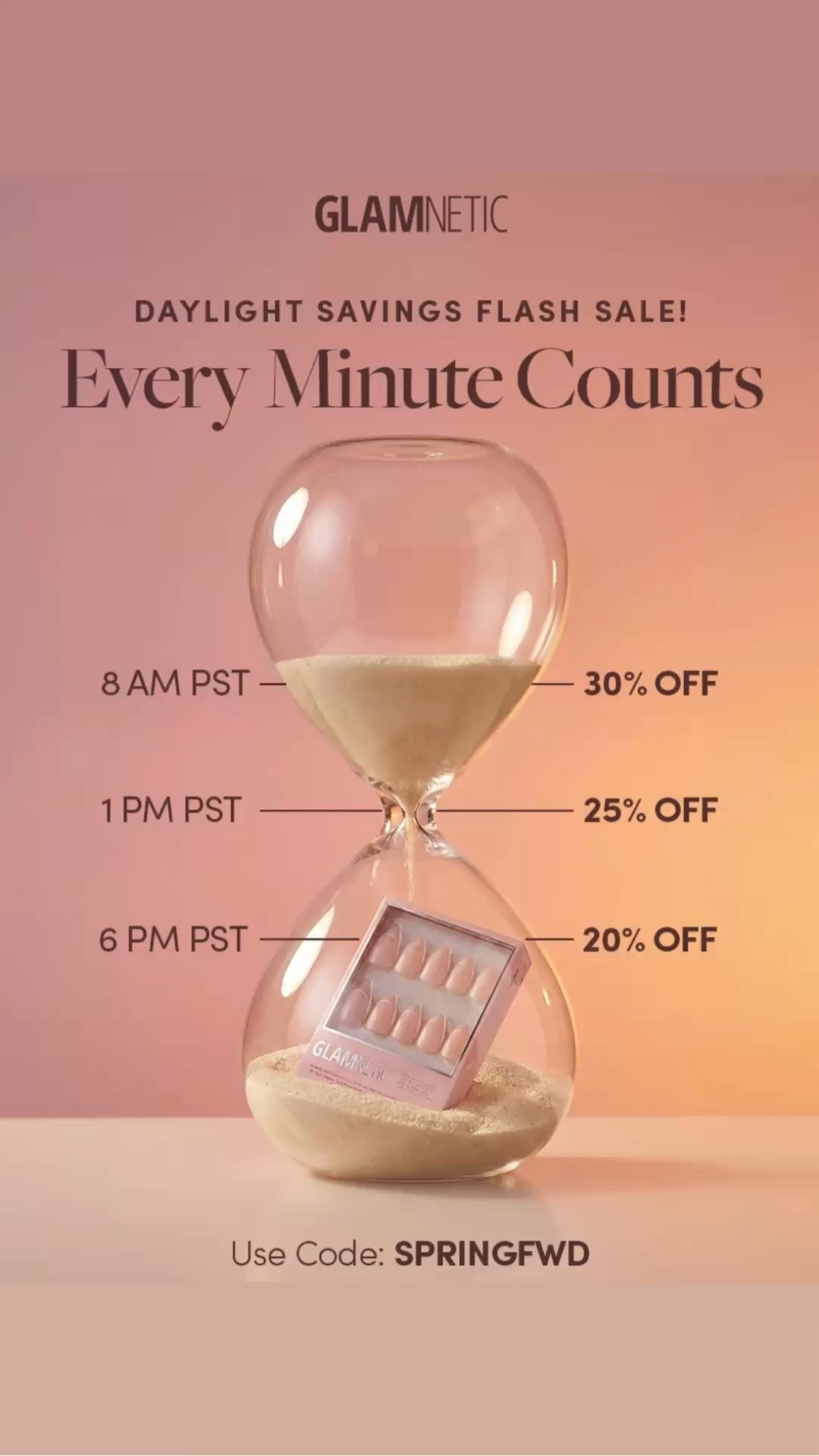 Glamnetic press-on nails flash sale! 
Save up to 30% off with code SPRINGFWD during their Daylight Savings event. 
My go-to press-ons for an easy at-home manicure that actually lasts.

#LTKmomlife #LTKSpringSale #LTKSaleAlert