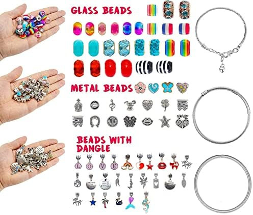 Bracelet Making Craft Kit for Girls,Jewelry Making Supplies Beads Charms Bracelets for DIY Craft ... | Amazon (US)