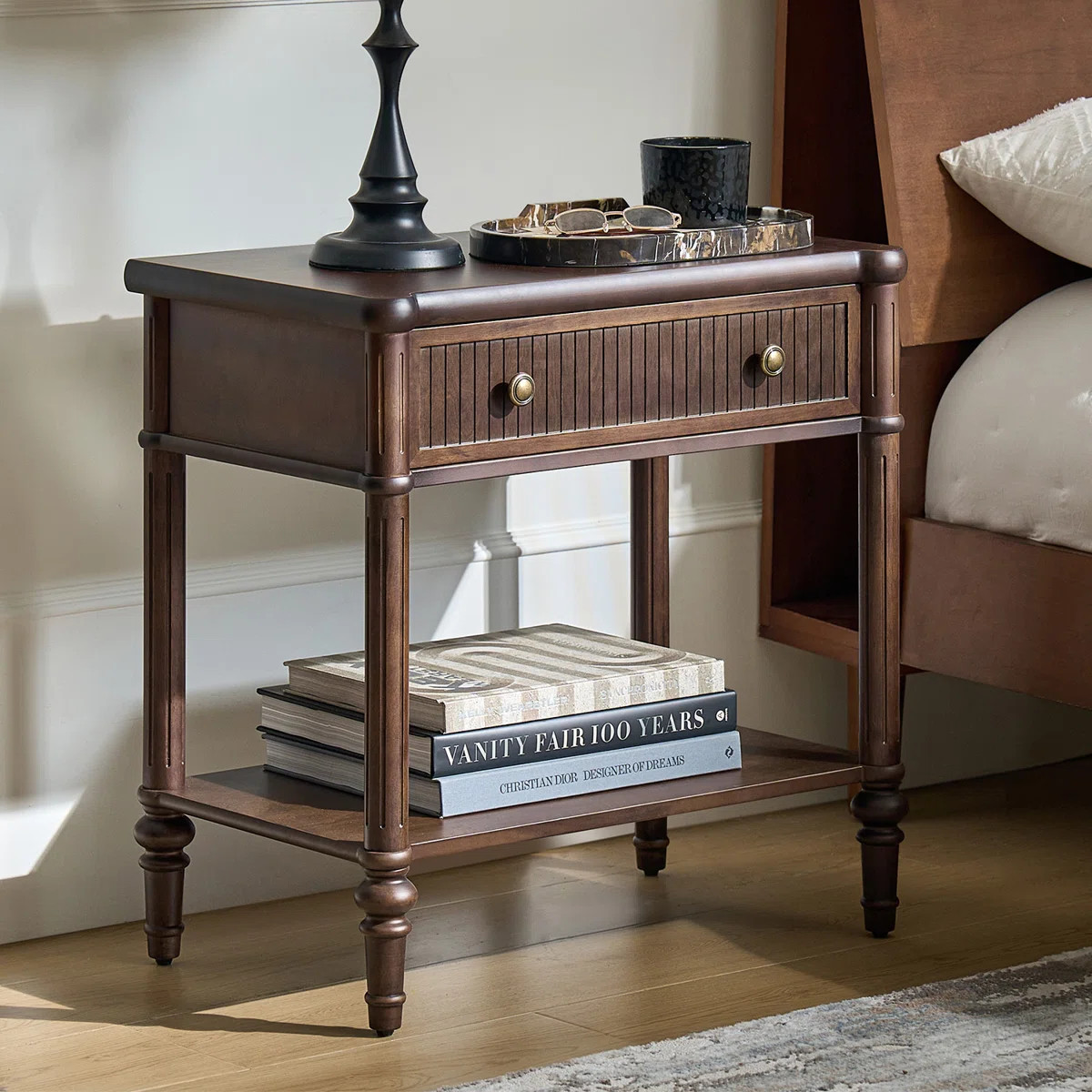 Jacky Transitional 26"Tall 1-Drawer End Table With Built-In Charging Ports | Wayfair North America