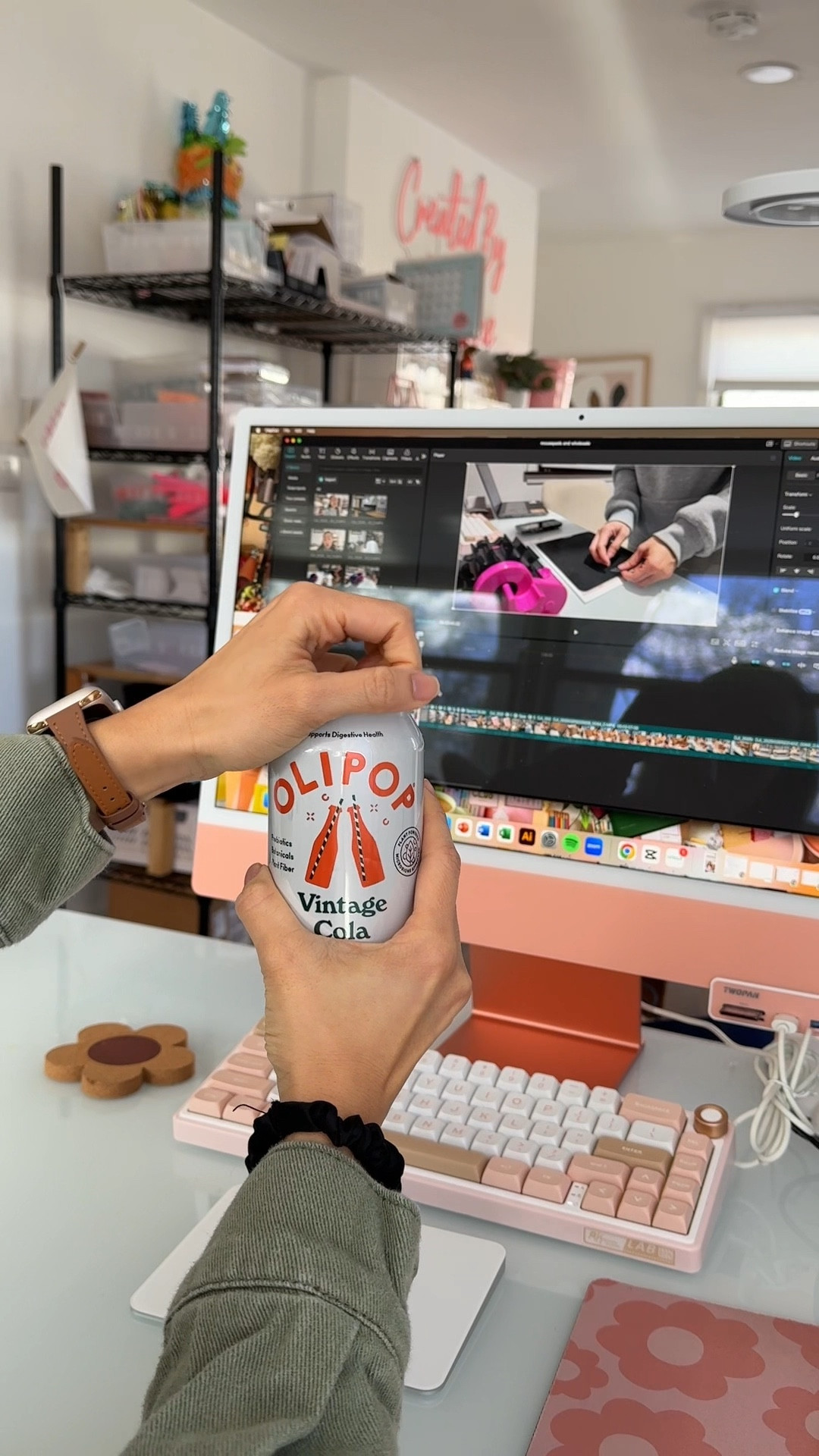 You’re working a day in my small business studio, so here’s your fun itinerary. Don’t forget to add snack breaks and hydrate plenty with @olipop. Thank you to the @olipop team for sending over the best probiotic soda! #gifted 

The variety pack comes with tropical punch, vintage cola, classic grape, and classic root beer. Vintage cola is my fave :)

It’s a busy day in the studio - what would you look forward to doing the most??

#studiovlog #smallbusinessvlog #packingorders #smallbusinessideas 