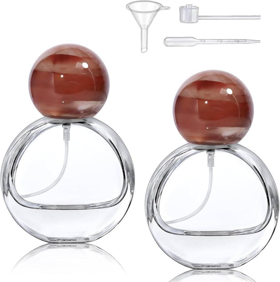 2 Pack 25ml Glass Spray Bottle Perfume Atomizer,Refillable Perfume Spray Bottles, Empty Portable ... | Amazon (US)