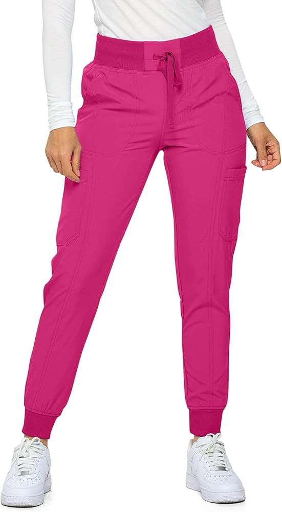 Monarch Uniforms Womens Jogger Scrubs Ribbed Jogger Scrub Pants for Women | Amazon (US)