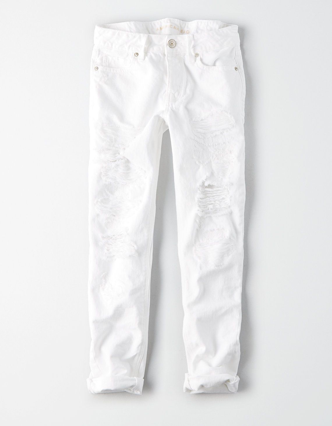 Tomgirl Jean, Rip & Repair White | American Eagle Outfitters (US & CA)