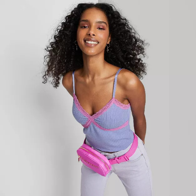 Women's Lace Trim Tiny Tank Top - Wild Fable™ | Target