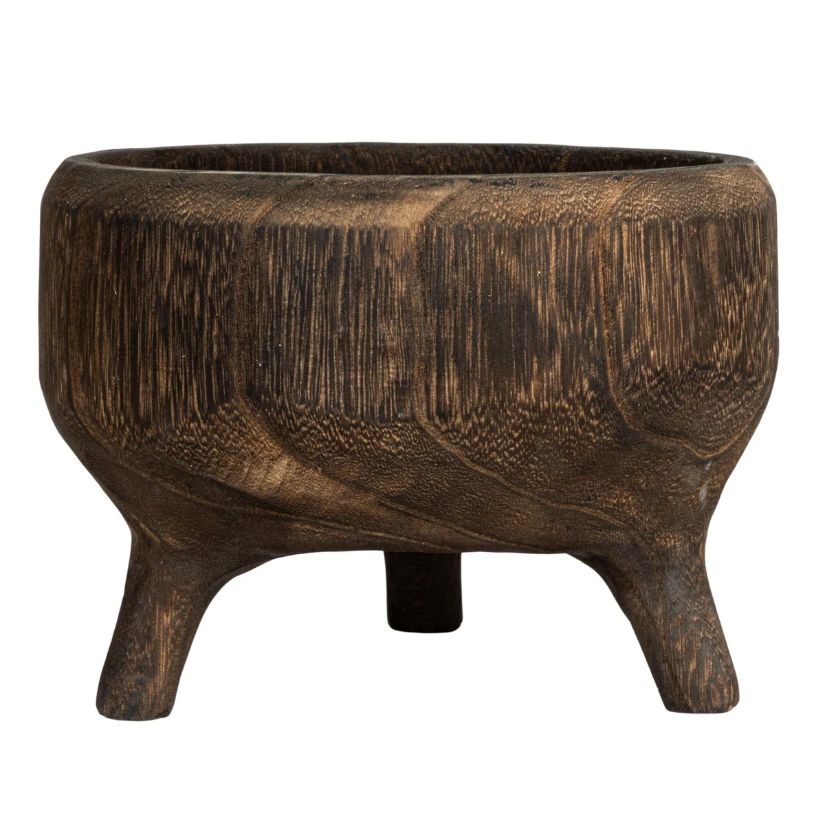 Rustic Paulownia Footed Wood Bowl | Wayfair North America