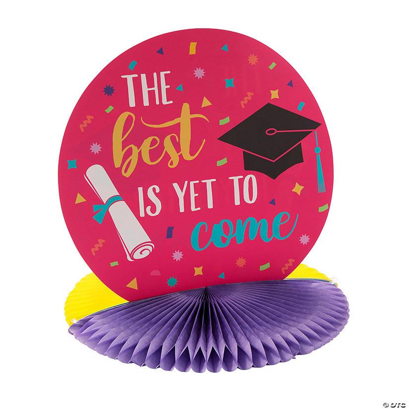 12" x 13" Congrats Girl Graduation Cardstock Table Centerpiece | Oriental Trading Company