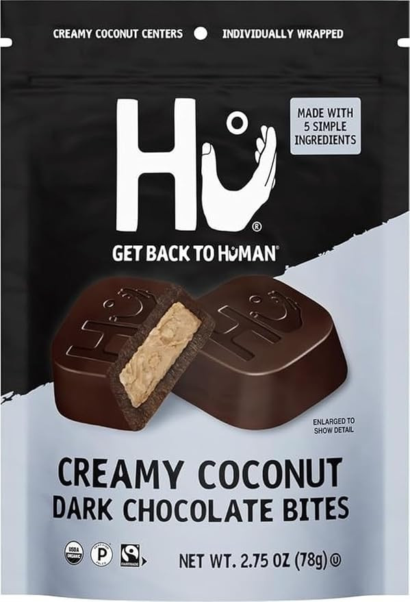 Hu Cashew Butter + Pure Vanilla Bean Dark Chocolate Bites | 1 Pack | Natural Organic Vegan, Glute... | Amazon (US)
