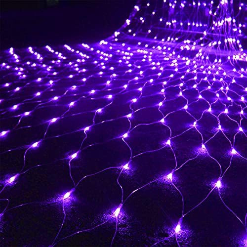 WATERGLIDE Outdoor Halloween Net Lights, 12FT x 5FT 360 LED Christmas Fairy Mesh Lights with 8 Li... | Amazon (US)