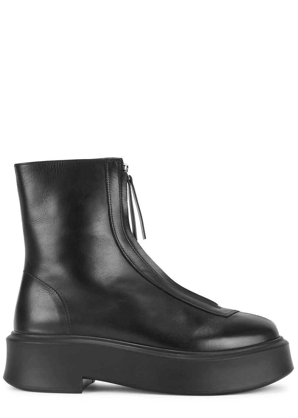 Zipped 1 black leather flatform ankle boots | Harvey Nichols (Global)