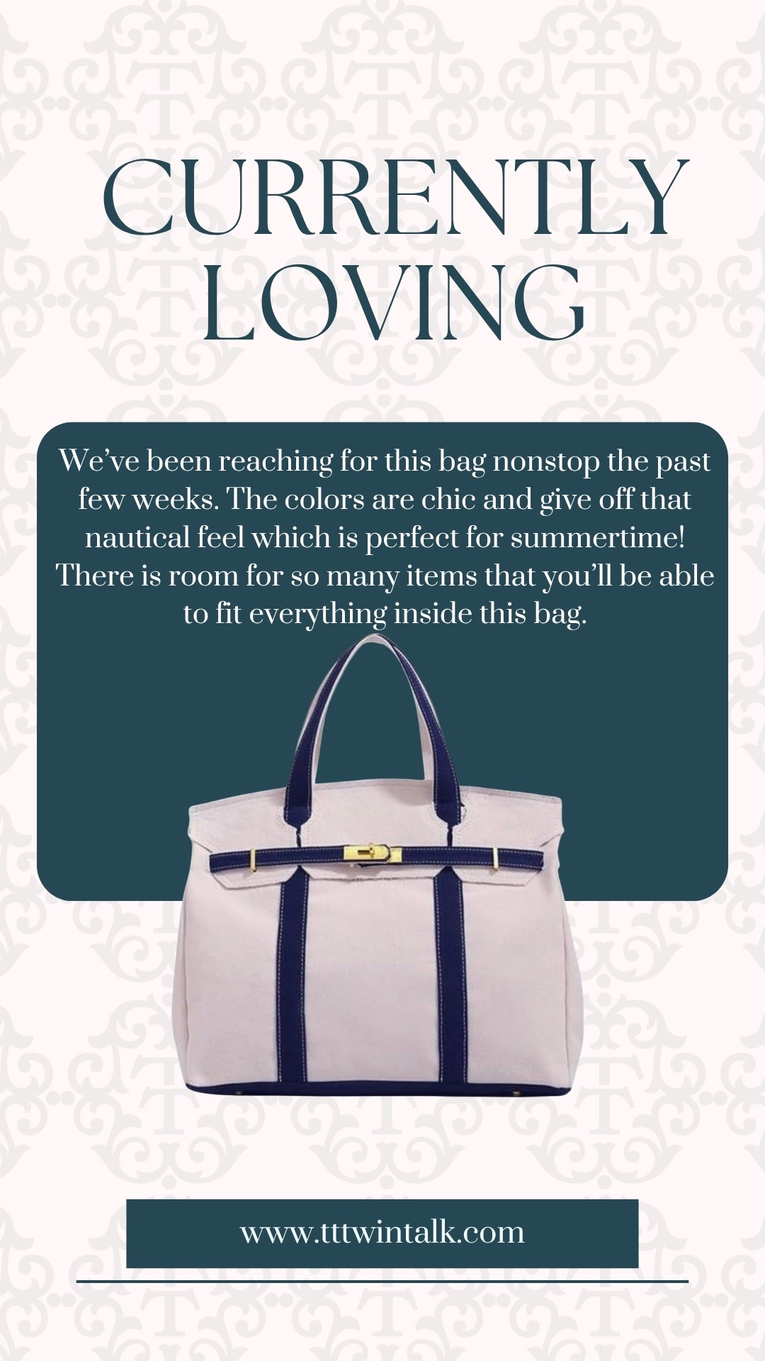 We’ve been reaching for this bag nonstop the past few weeks. The colors are chic and give off that nautical feel which is perfect for summertime! There is room for so many items that you’ll be able to fit everything inside this bag.

#LTKMidsize #LTKOver40 #LTKSeasonal