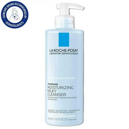La Roche-Posay Toleriane Moisturizing Milky Facial Cleanser, 13.5 fl oz | Walmart (US)
