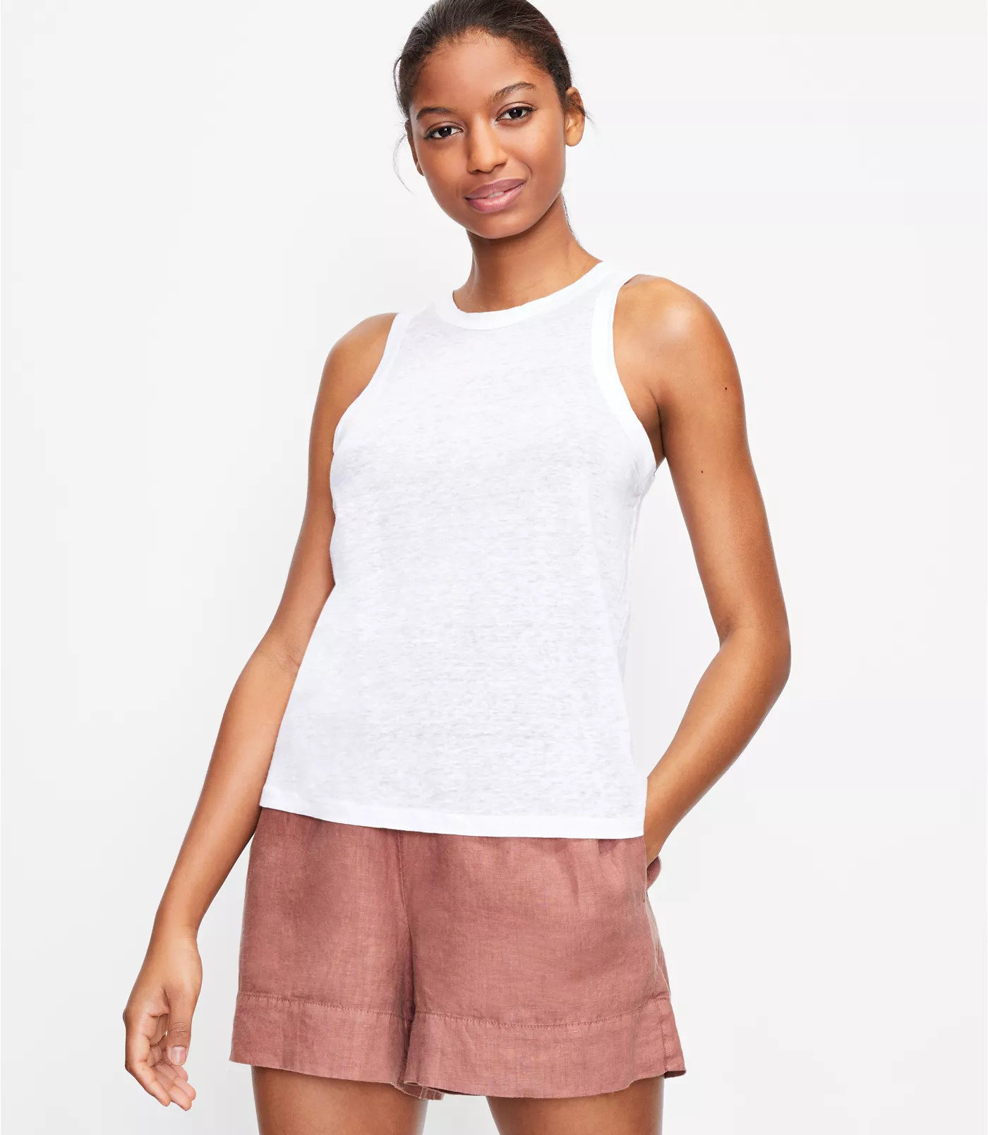 Lou & Grey Softserve Linen Tank Top | LOFT | LOFT
