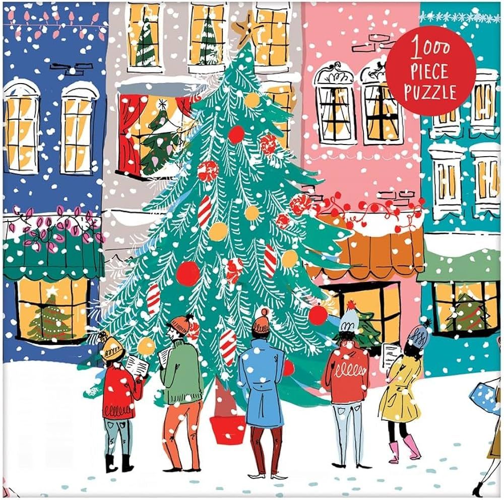 Galison Christmas Carolers 1000 Piece Jigsaw Puzzle, Christmas Puzzle with Festive Holiday Scene | Amazon (US)