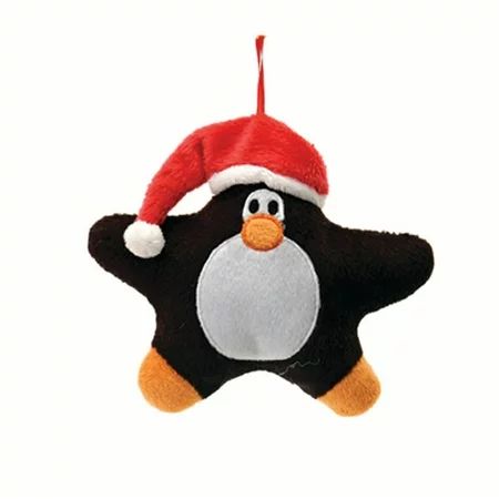 Fiesta Festive Christmas Penguin 5"" Plush Animal, Black Orange Red | Walmart (US)