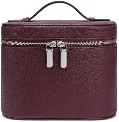 Makeup Bag, Travel Make up Case with Compartments and Handle, Portable Cosmetic Organizer Bags,To... | Amazon (US)