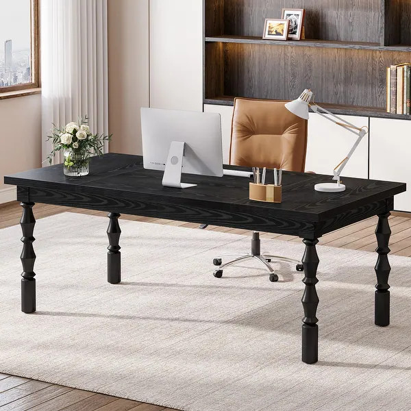 62.2-Inch Executive Desk, Farmhouse Office Computer Writing Desk - Bed Bath & Beyond - 42779706 | Bed Bath & Beyond