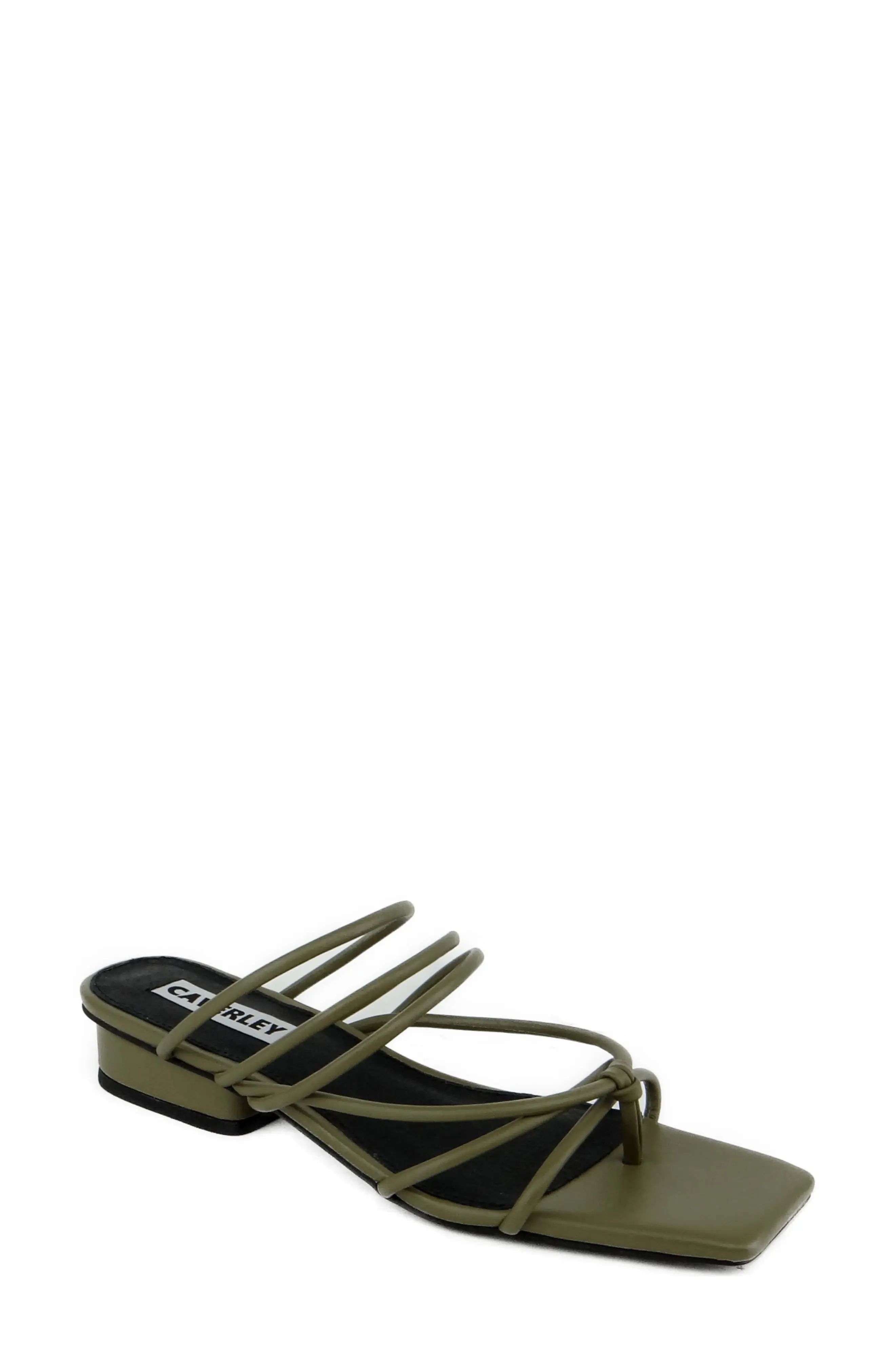 CAVERLEY Tori Slide Sandal, Size 8Us in Army Green at Nordstrom | Nordstrom