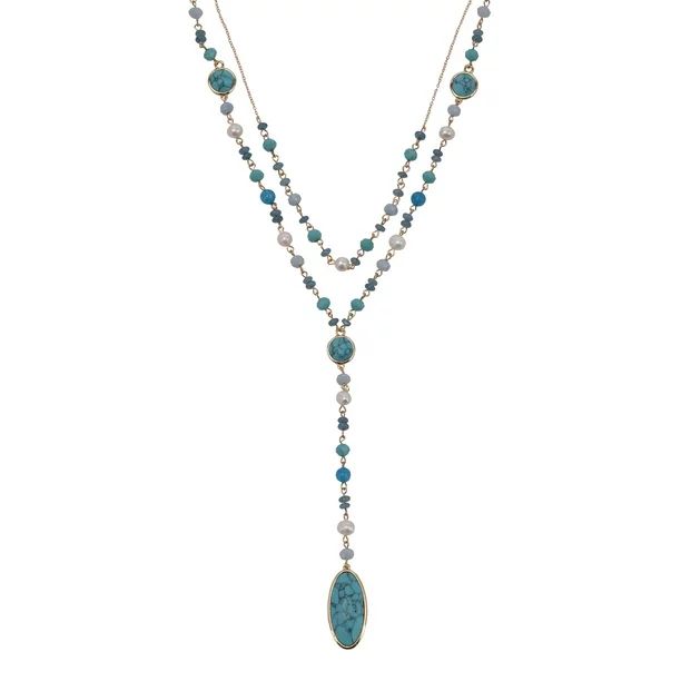 The Pioneer Woman - Women's Jewelry, Gold-tone Beaded Y-Necklace Set | Walmart (US)
