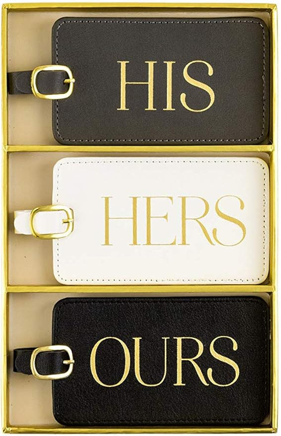 Luggage Tag Set of 3, His Hers Ours | Amazon (US)