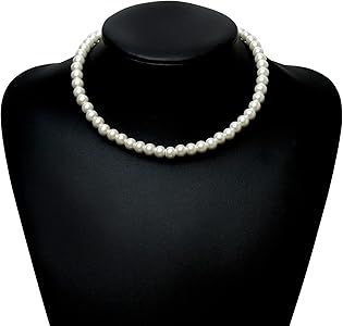 BABEYOND Round Imitation Pearl Necklace Wedding Pearl Necklace for Brides White | Amazon (CA)