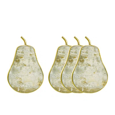 Brown Marble Pear Coaster Set | Wayfair Professional