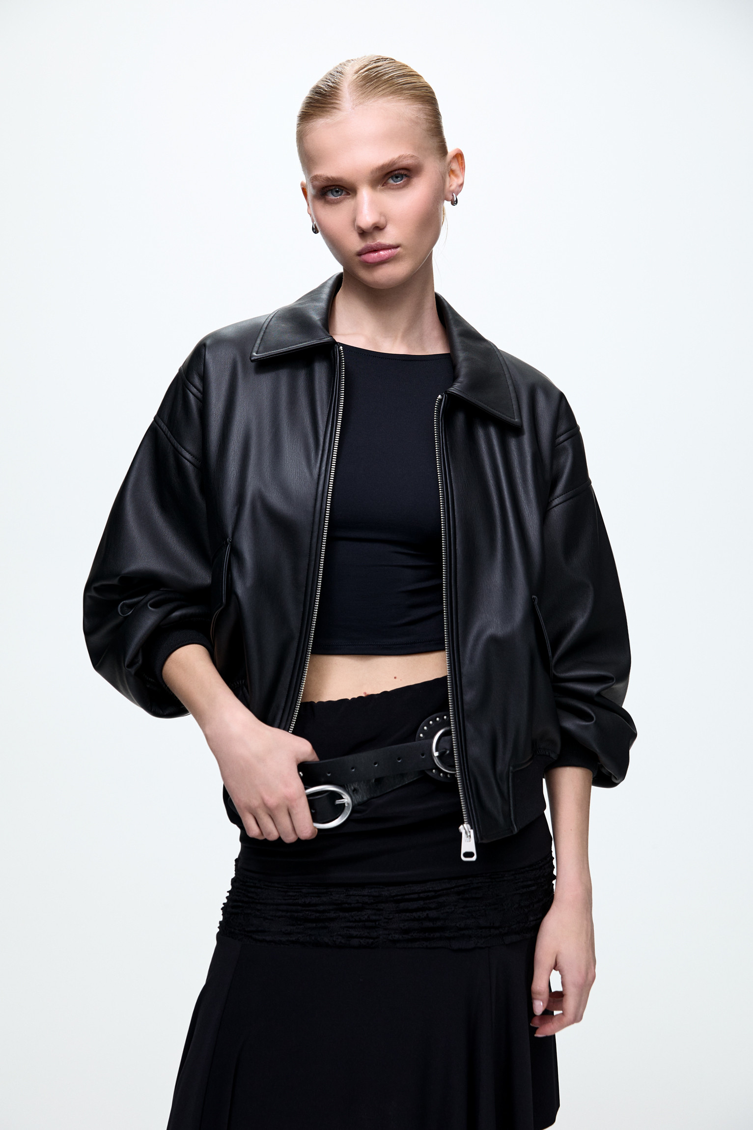 Faux leather bomber jacket | PULL and BEAR DE