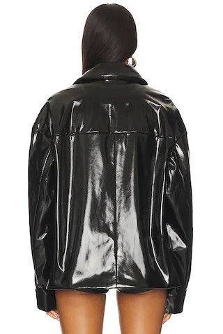 Stella Faux Leather Jacket in Black | Revolve Clothing (Global)