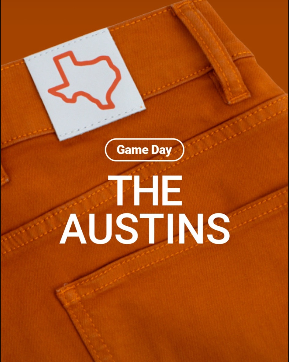 Men’s game day find! 🤘🏽🧡 @mugsyjeans “Austin” stretch jeans in BURNT ORANGE.  Super stretchy + comfortable and $145. These are MADE for Saturdays in Austin! 🏈

#LTKMens