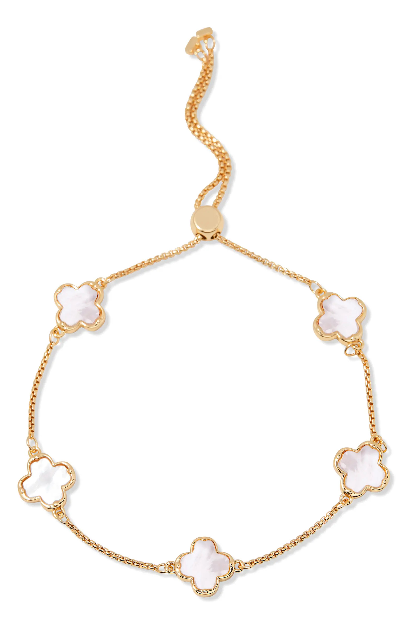 Brook and York Chatham Mother-of-Pearl Clover Station Bracelet | Nordstrom | Nordstrom