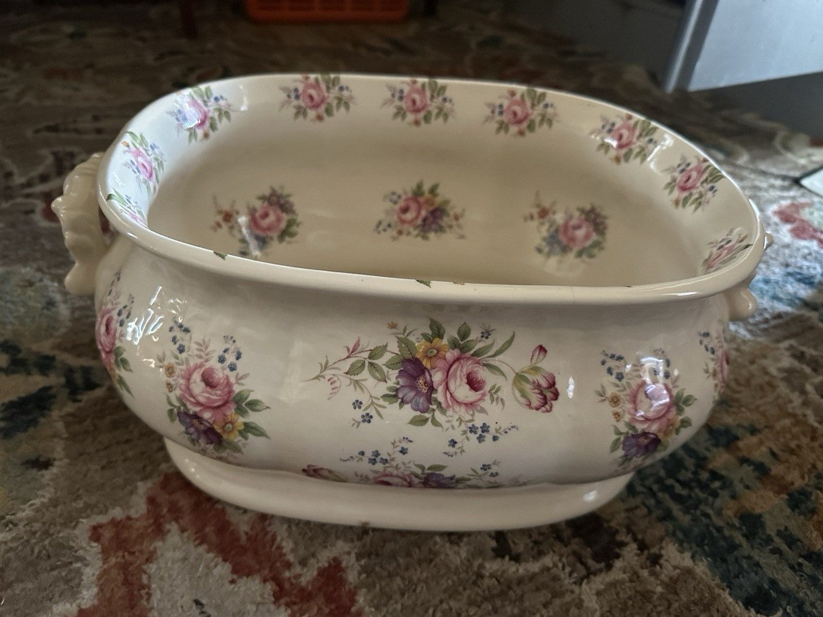 Early 20th Century English Painted Porcelain Foot Bath Bowl | eBay US