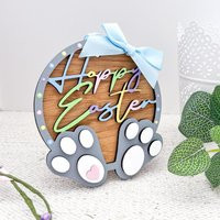 Happy Easter Decoration, Bunny Gift, Keepsake | Etsy (US)