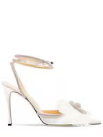 MACH & MACH110MM DOUBLE BOW EMBELLISHED SATIN PUMPS | Luisaviaroma