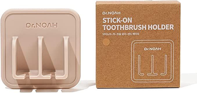 Dr.NOAH Silicone Wall Mount Toothbrush Holder | Sand Beige | Strong Suction | Easy to Remove & Re... | Amazon (US)