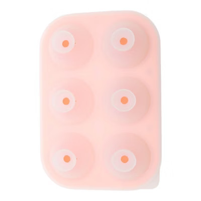 Unique Bargains Ice Tray 6-Cavity Round Ice Ball Mould Hand Wash Only Silicone 7.24"x5.02"x2.24" 1 Pc Orange Pink | Target