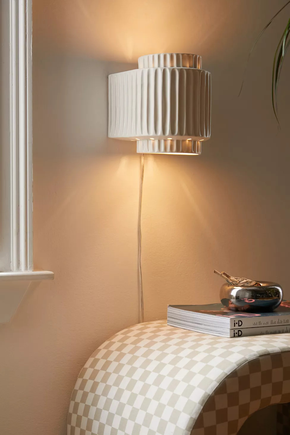Tristan Ivory Ceramic Sconce | Urban Outfitters (US and RoW)