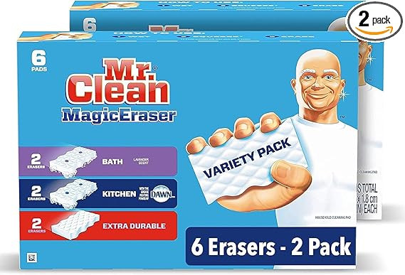 Mr. Clean Magic Eraser Variety Pack (with Bath, Kitchen, and Extra Durable Cleaning Pads), Bathro... | Amazon (US)