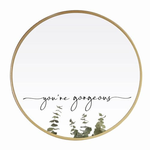 You're Gorgeous Mirror Decal, Black Vinyl Positive Affirmation Quote Sticker, 16x2.2 Inch Wall Decor for Beauty Salons, Hair Salons, and Bathrooms | Amazon (US)