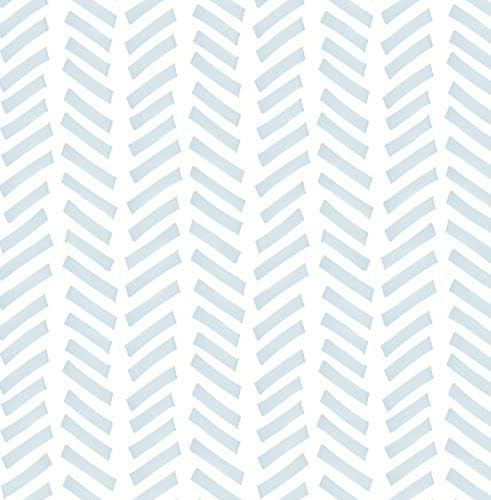 NextWall Mod Chevron Peel and Stick Wallpaper (Sky Blue) | Amazon (US)