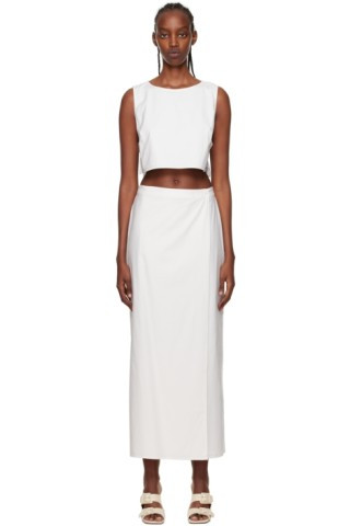 White Mylie Tank Top & Midi Skirt Set | SSENSE