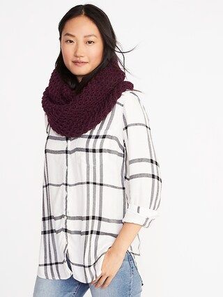 Old Navy Honeycomb Knit Infinity Scarf For Women Size One Size - Wine purple | Old Navy US