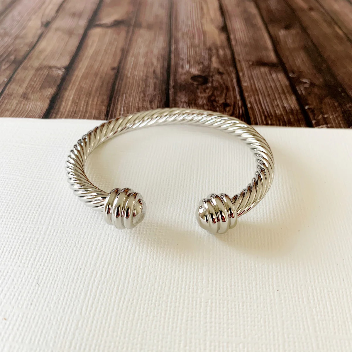 Cable Bracelet Collection :: Jane Silver Cuff | Baubles & Bits