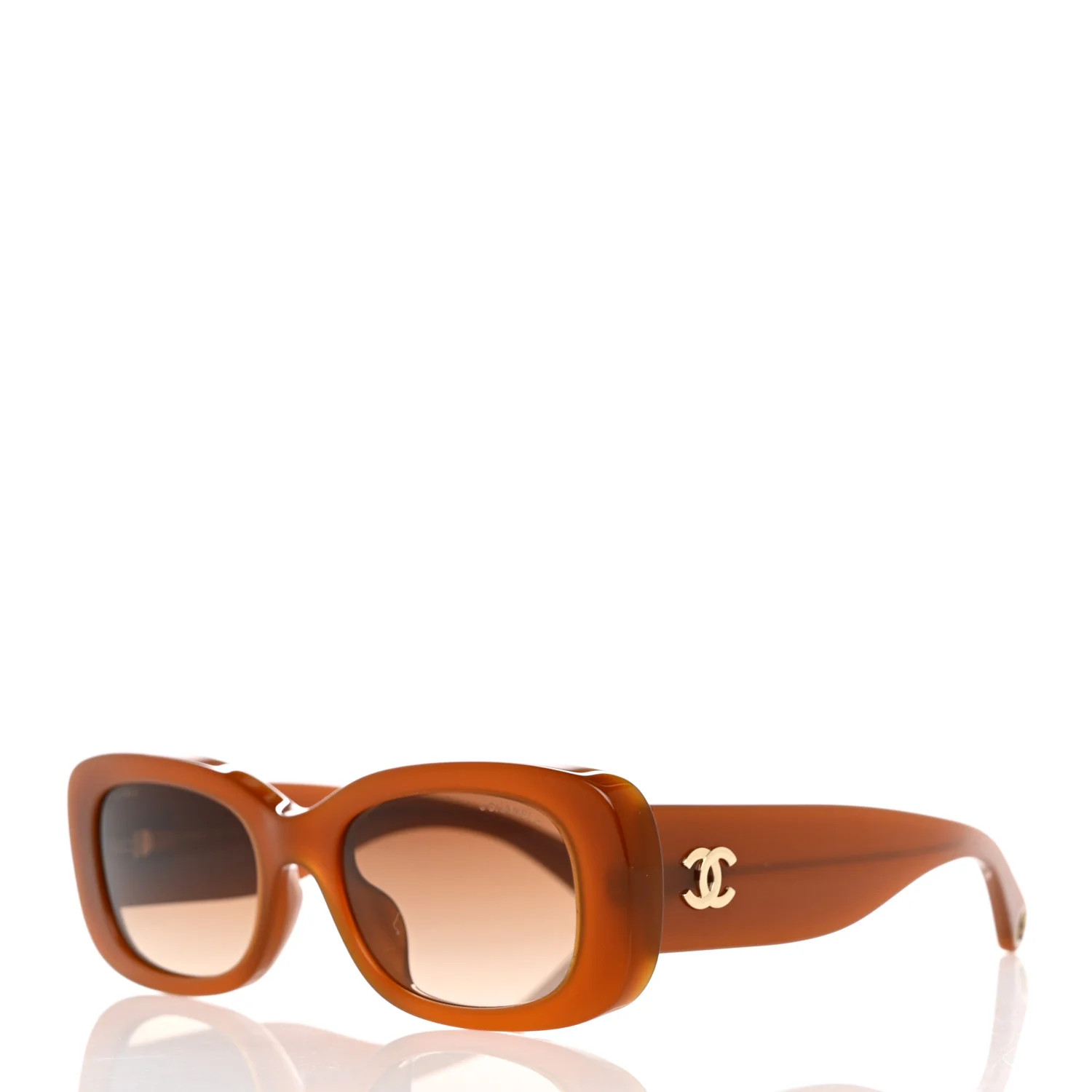 Acetate Rectangle Sunglasses 5488 Brown | FASHIONPHILE (US)