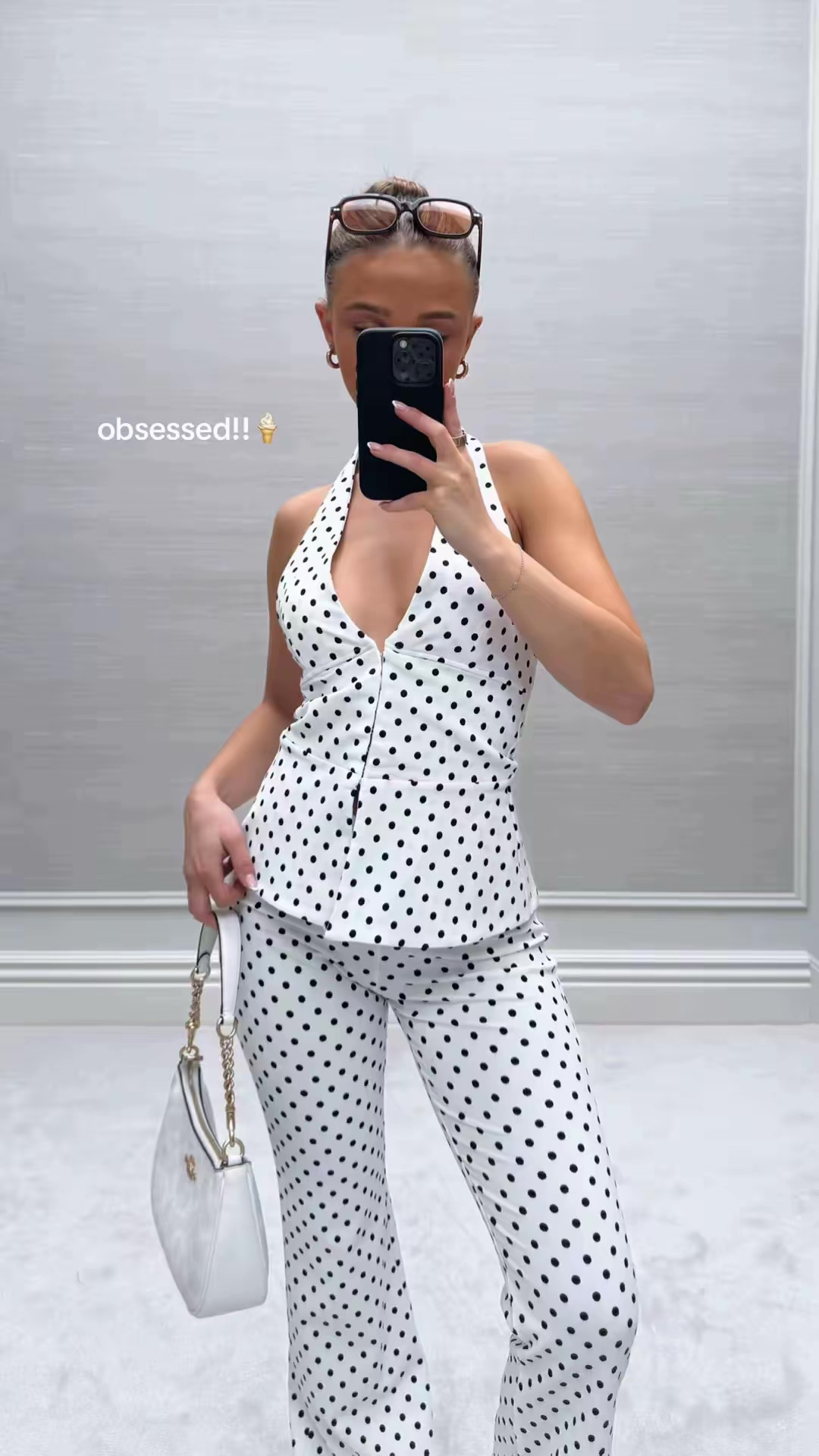 new in zara try on haul 🦩✨

Pinterest style outfit inspo ideas winter spring TikTok casual easy basic neutral ootd wishlist faves polka dot white and black mono spot flares halter neck top coord set 

#LTKUK #LTKhaul #LTKspring