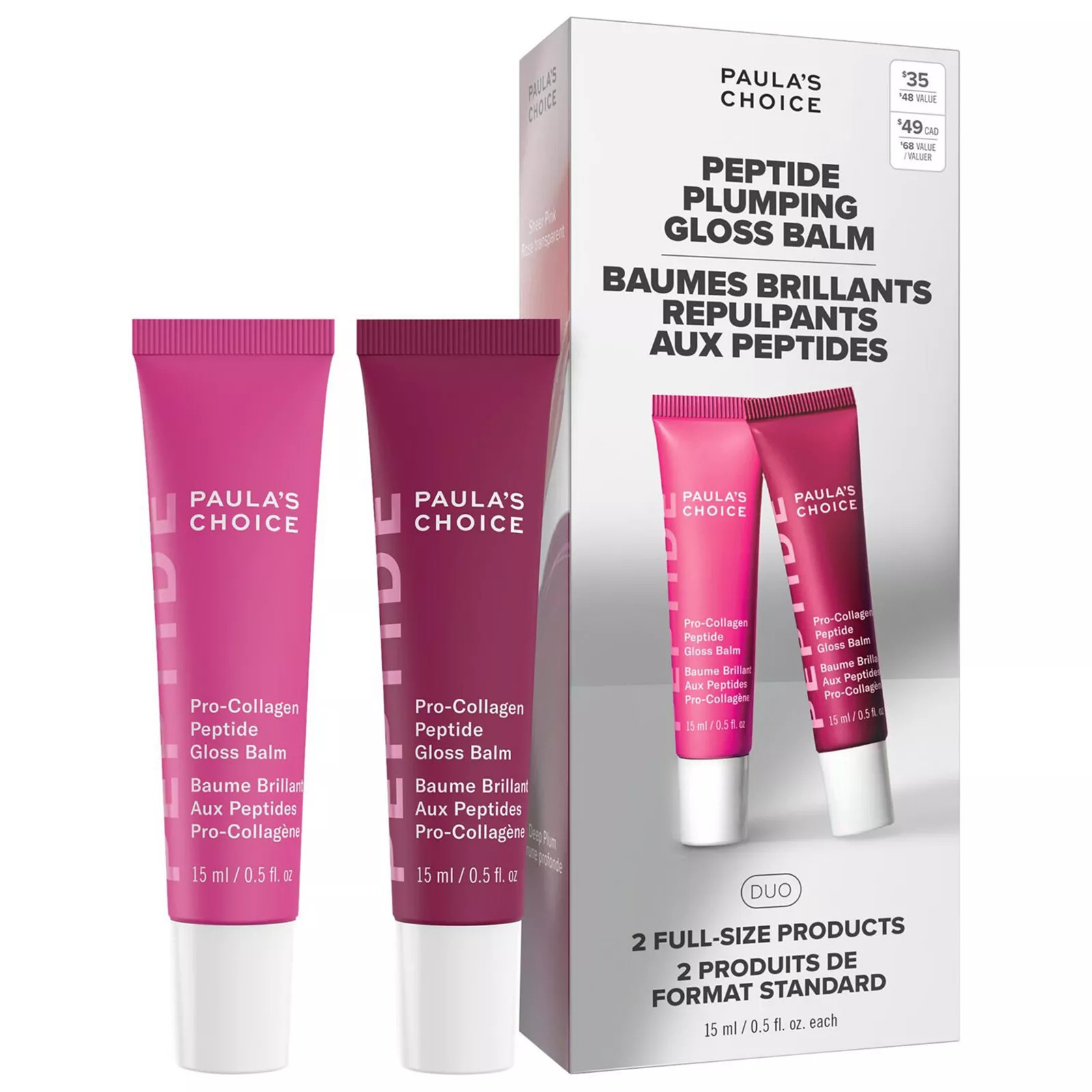 Paula's Choice Peptide Plumping Gloss Balm Duo Gift Set for Hydrated, Fuller Lips, None | Kohl's