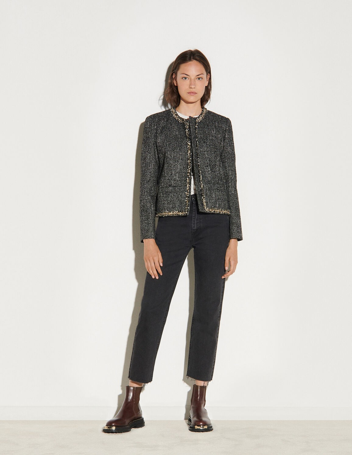 Short tweed jacket | Sandro Paris (US)