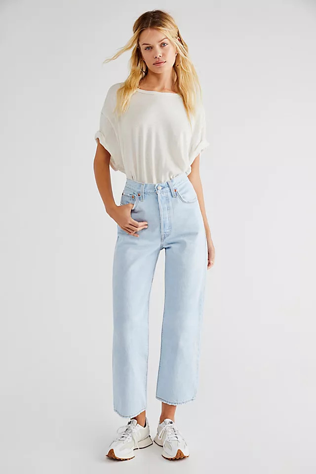 Levi's Ribcage Straight Ankle Jeans | Free People (Global - UK&FR Excluded)
